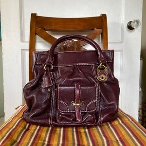 Large mahogany colored handbag by Buti